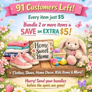 Spring clearance Sale 91 Customers Left .